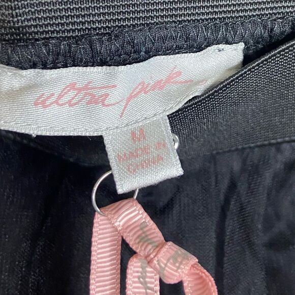 NWT Ultra Pink August Midi Black Skirt Mesh Embroidered Size M - Picture 10 of 10